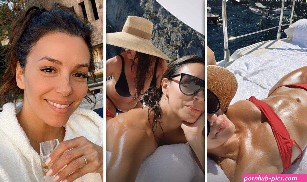 Eva Longoria 47 goes topless after flashing incredible figure in skimpy red bikini