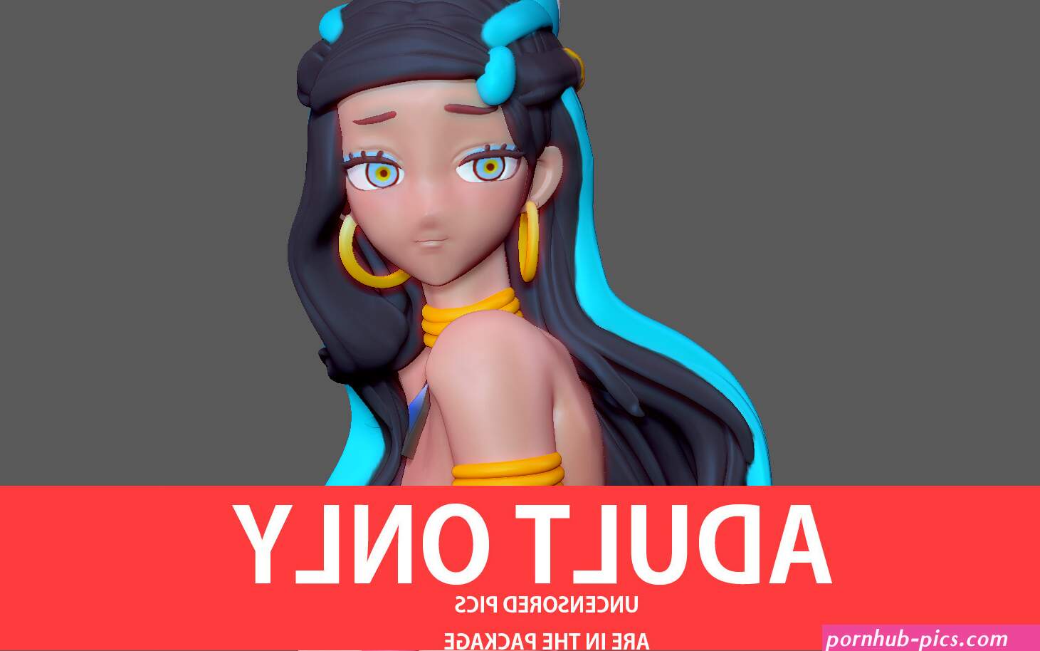3D NESSA POKEMON TRAINER SEXY NAKED NUDE HENTAI GIRL COOL PRETTY ANIME 3d print 3D- 3DCults
