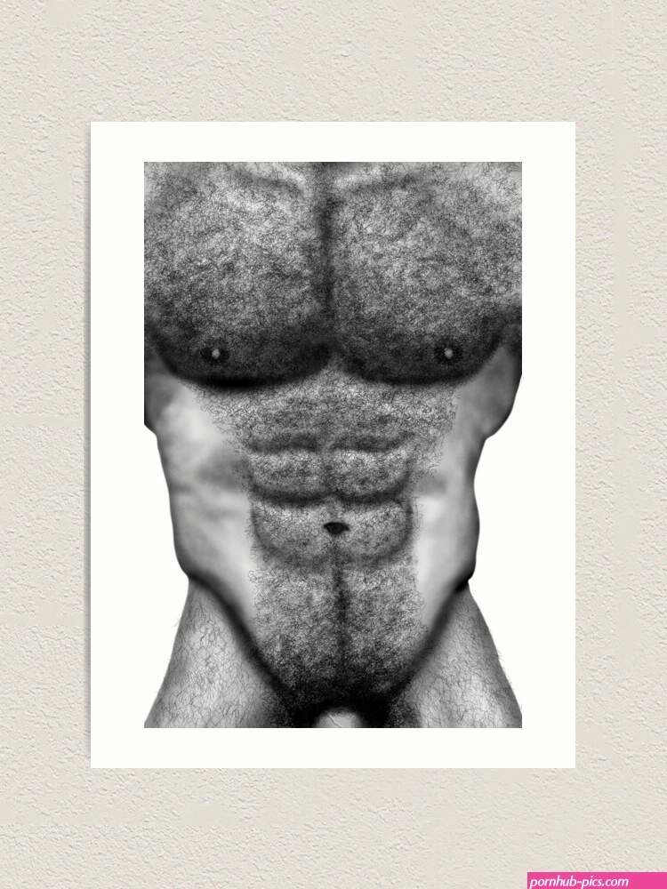 Hairy Torso of Naked Man Art Print by Jevaz