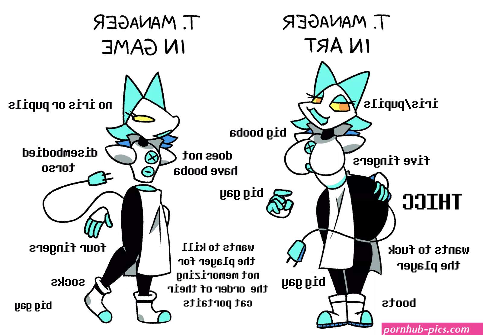 Tasque Manager in art vs in-game meme nudes