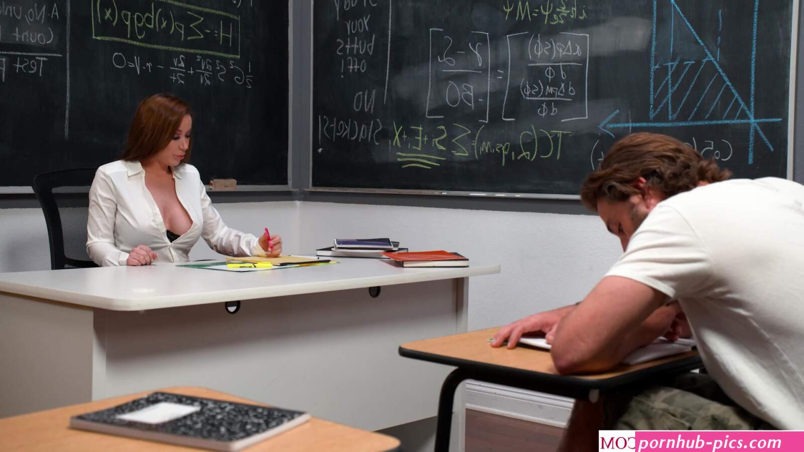 Sex in the classroom with the hot female teacher