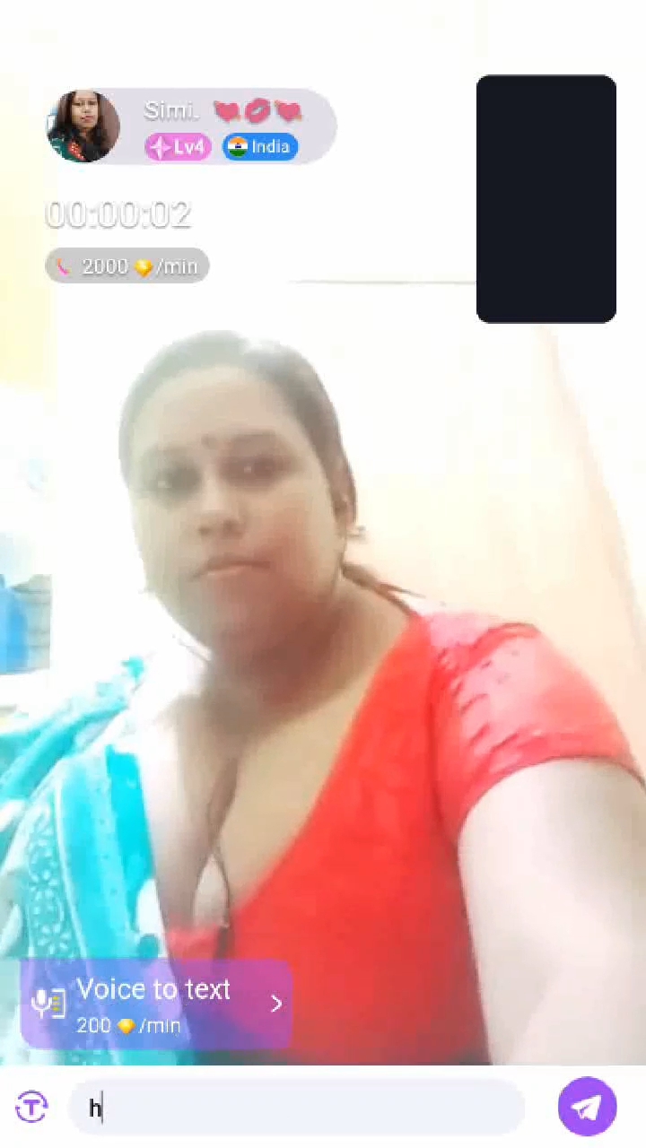 Simi. bbw village bhabhi showing her huge tanker boobs and fingering her pussy on chamet live with face