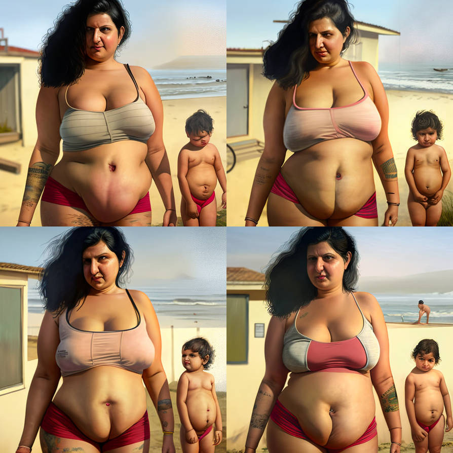 Indian Young Desi Mother Big Belly