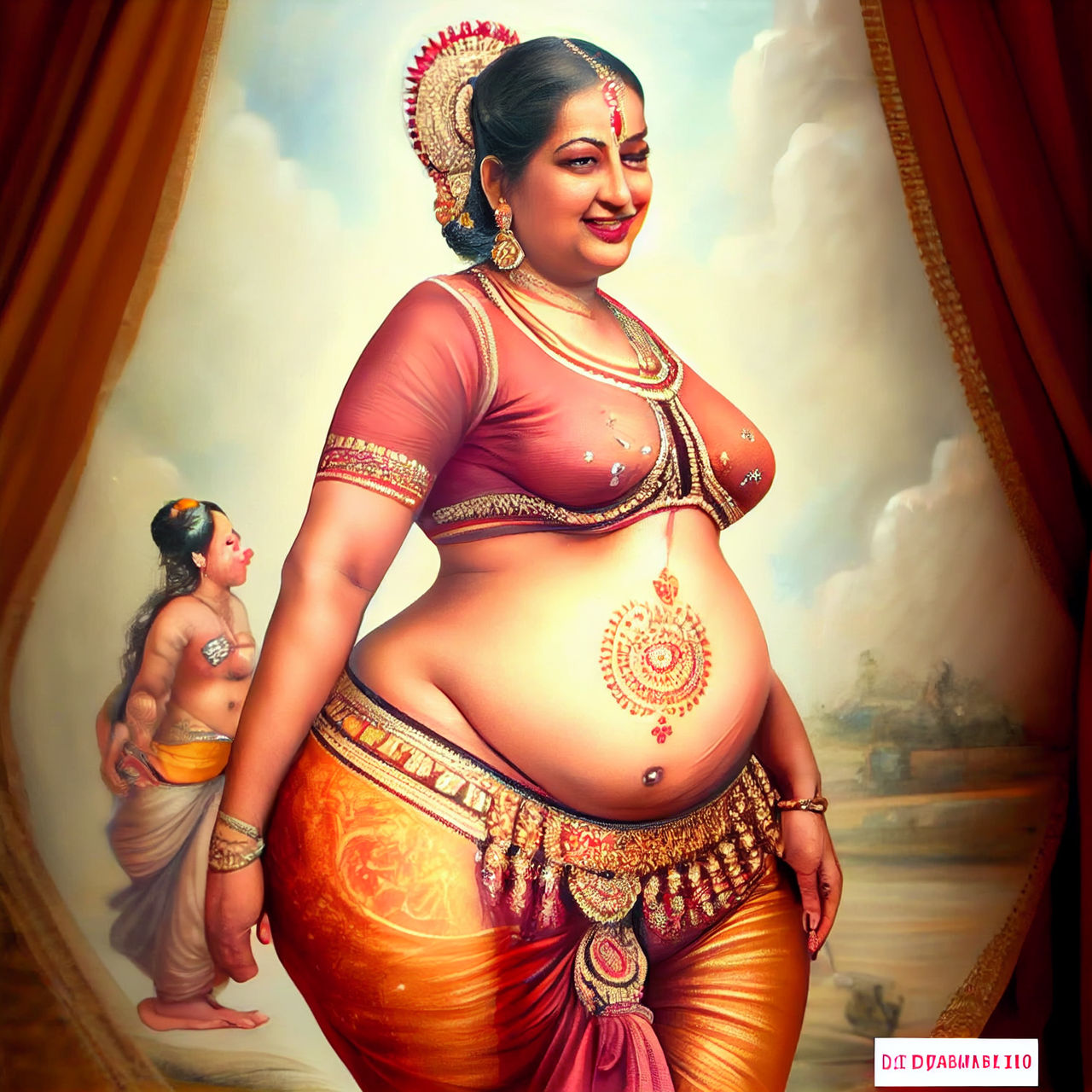 Indian Mom Navel Big Bottom AI Art by fakenudesai on DeviantArt