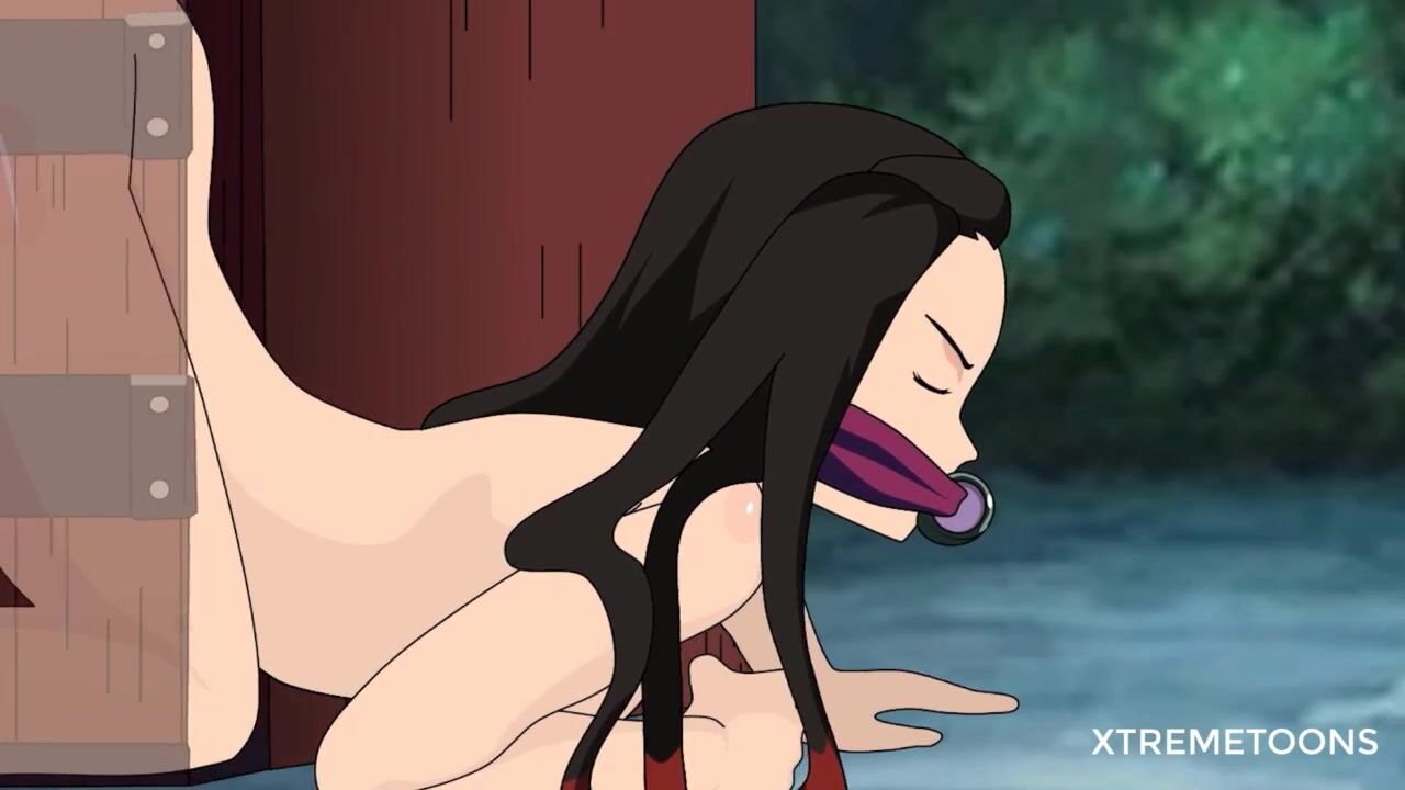 Inozuke and Nezuko having fun under the moonlight