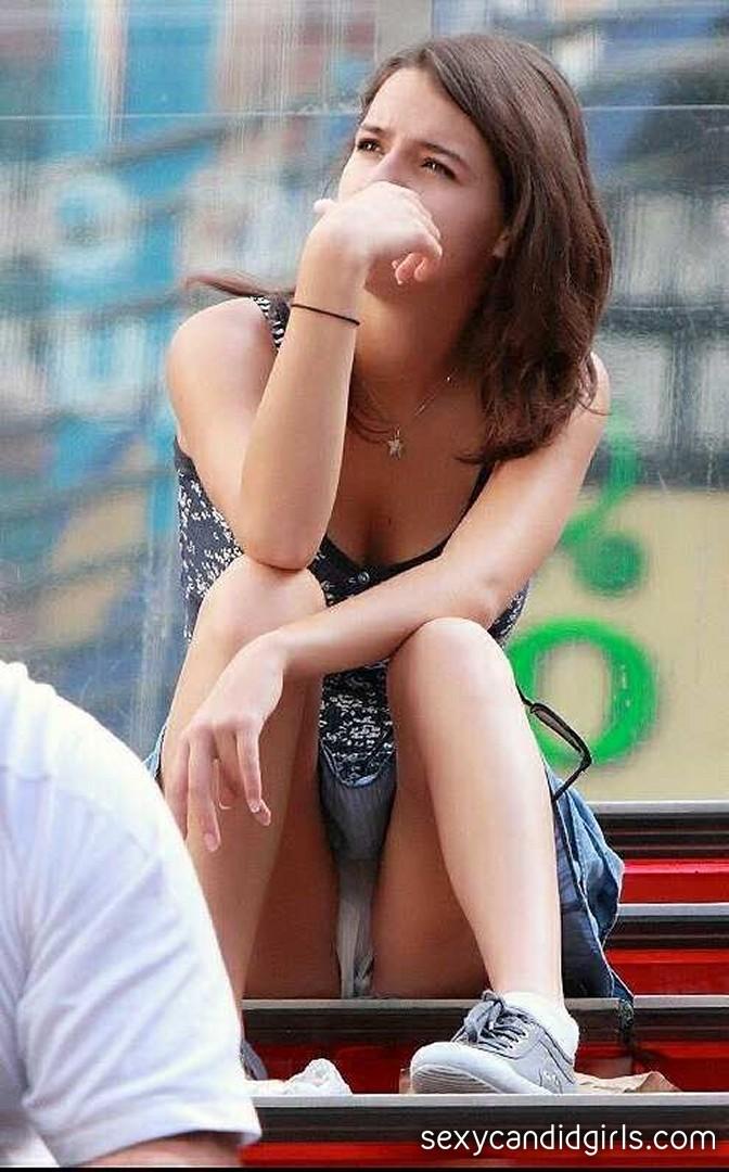 White Panties Teen Upskirt