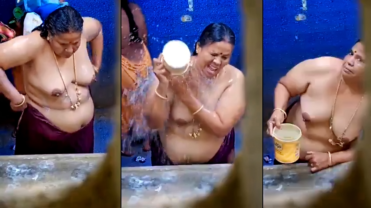 A big tits mature village aunty caught nude bathing on cam Desi XXX sex