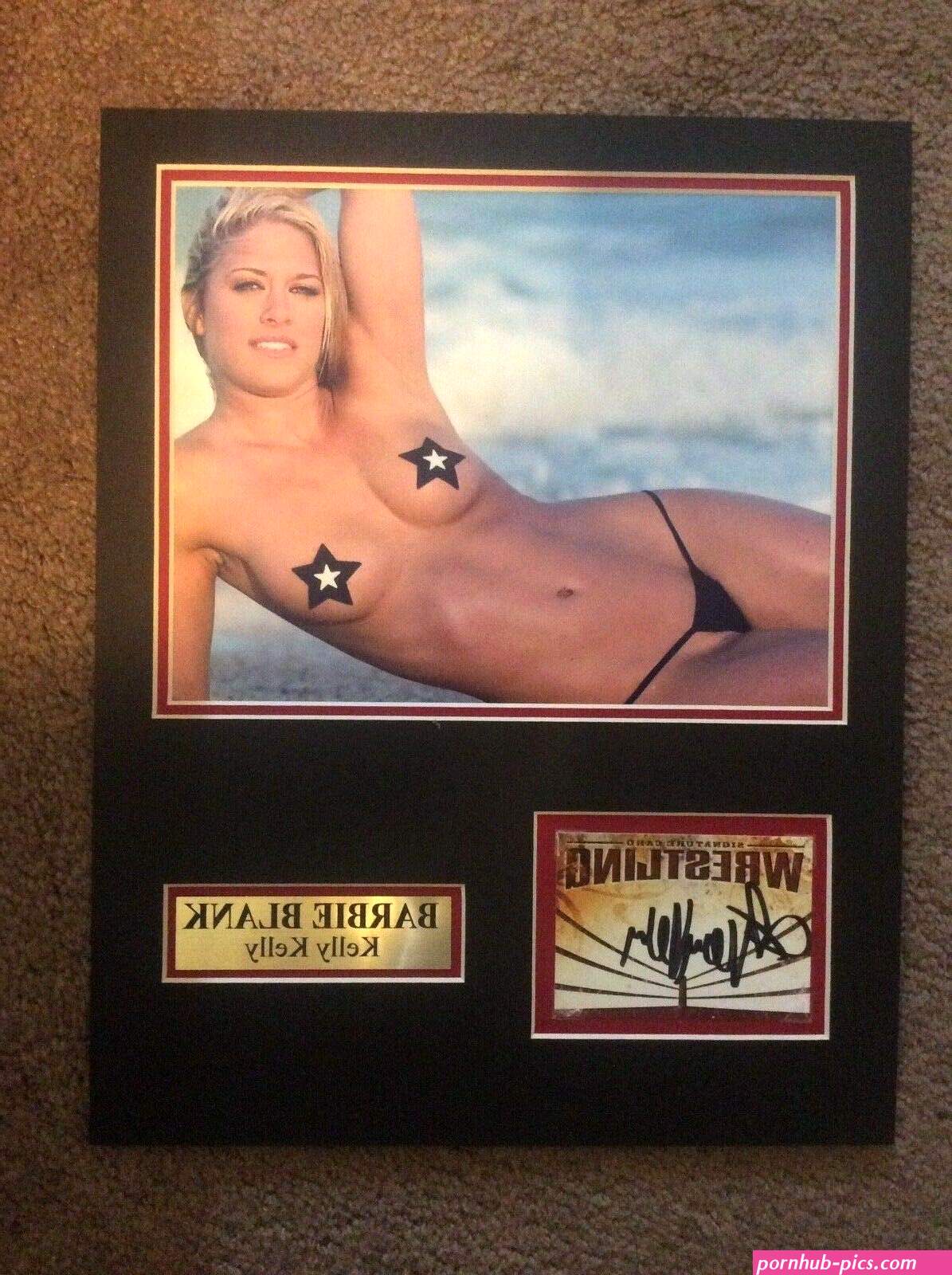 WWE Barbie Blank Kelly Kelly 11x14 Matted Nameplate Nude PHOTO AUTOGRAPH at Amazons Sports Collectibles Store