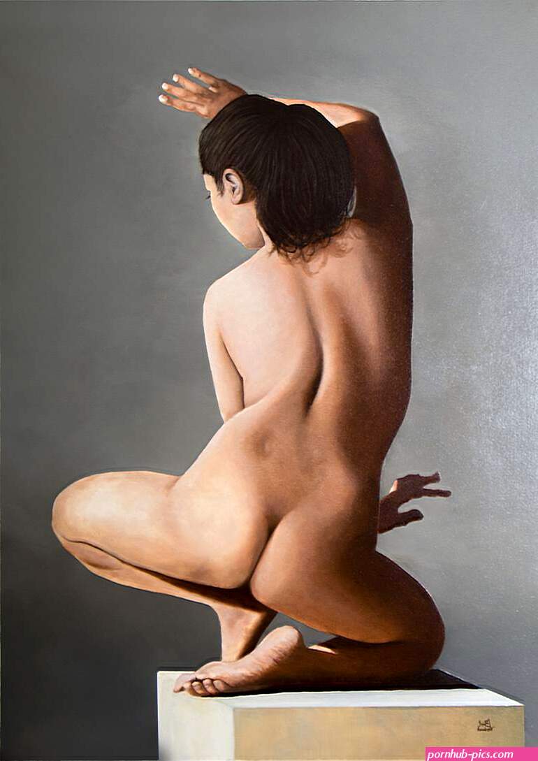 Nude Yoga pose Painting by Bert Verbeek