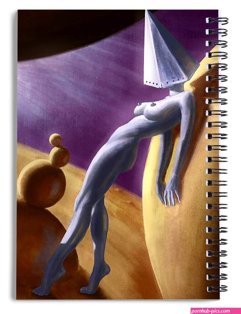 Surreal sexy Lesbian fantasy erotic Objectification Women Abstract art Big Boobs Geometric erotic Spiral Notebook by Milotvorsky Michael