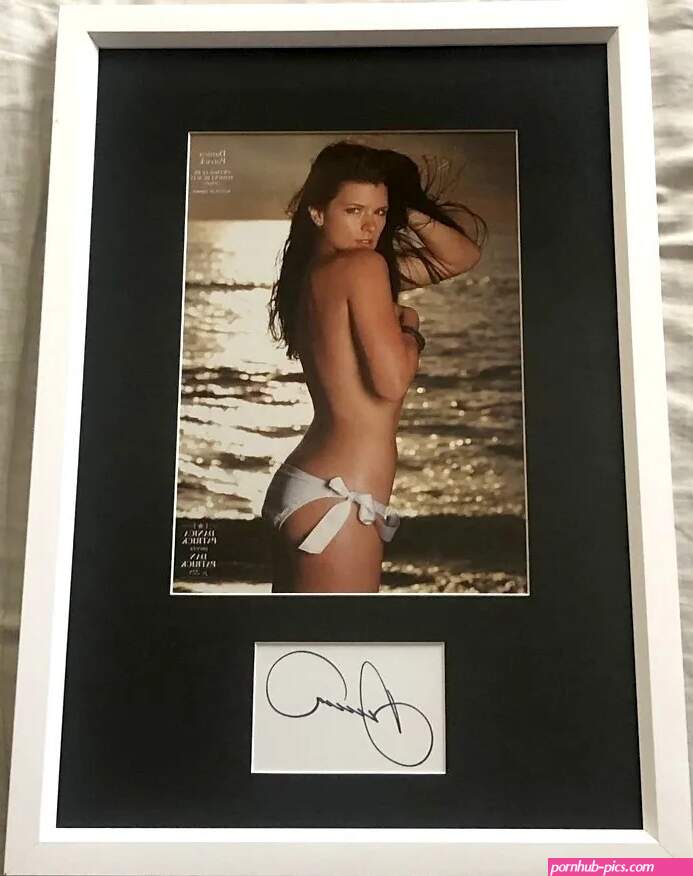 Danica Patrick autograph framed w Sports Illustrated SI Swimsuit topless photo