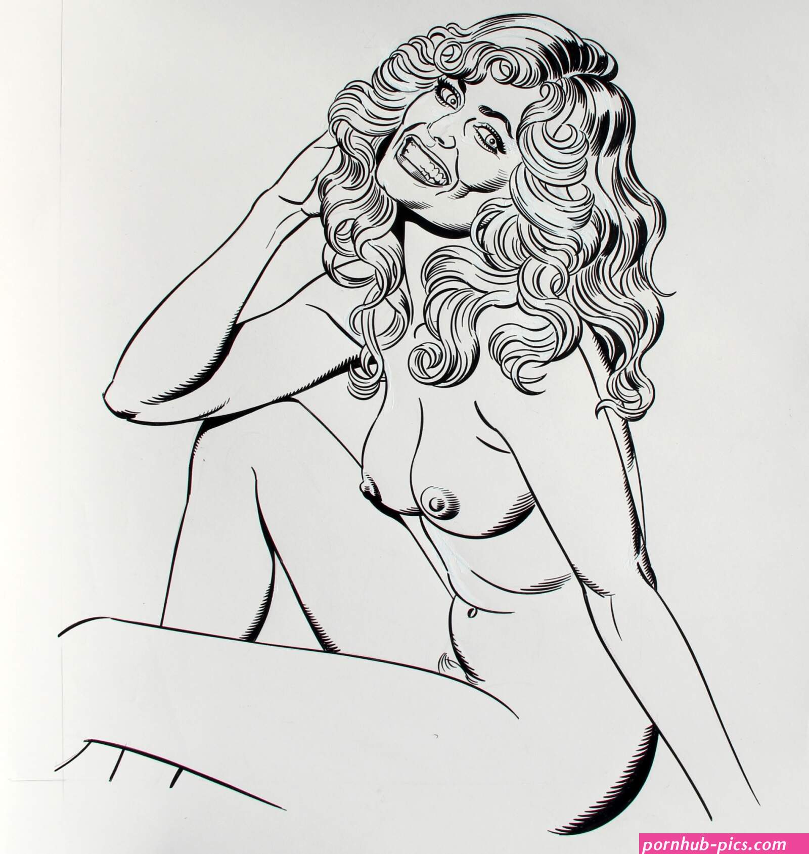 Farrah Fawcett Nude Classic Pin-Up! in Mitchell OConnells Mitch OConnell Artwork! Comic Art Gallery Room