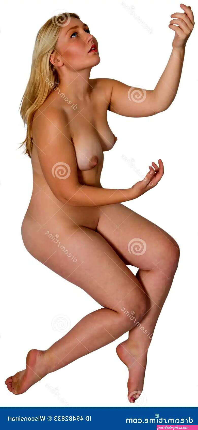 Classical Woman Nude Pose Isolated Stock Image