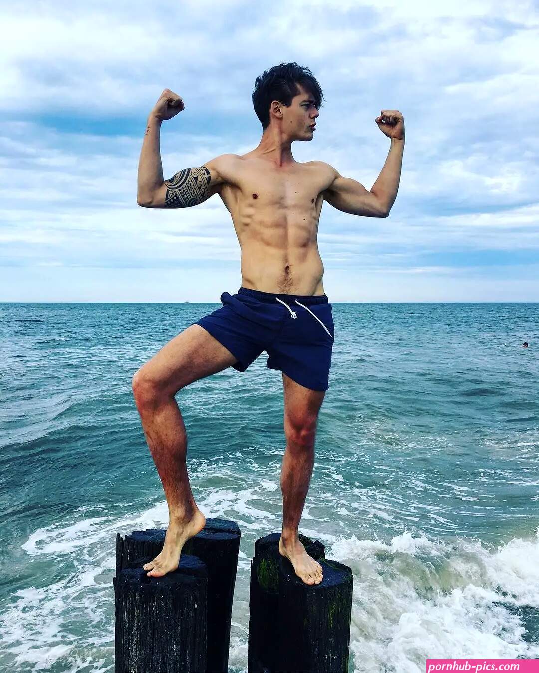 OMG hes naked: Fashion model Mario Adrion
