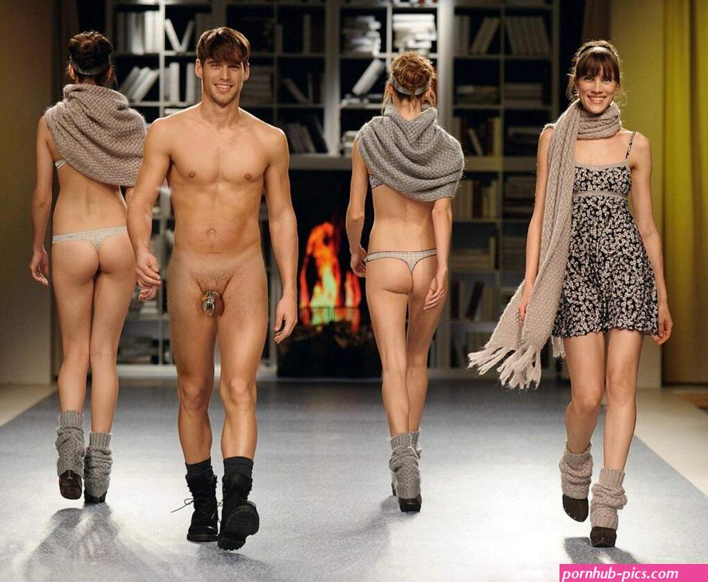 Nude men fashion show