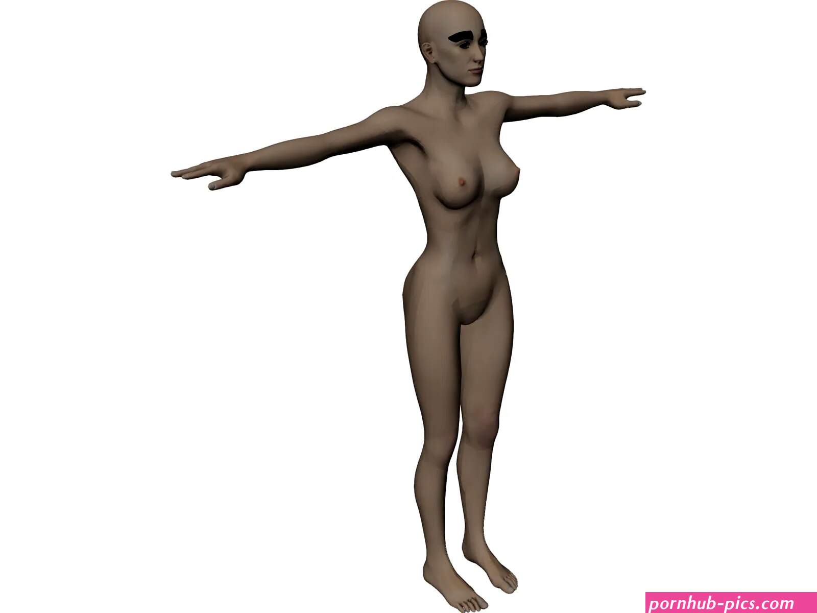 Girl Teen Nude 3D Model