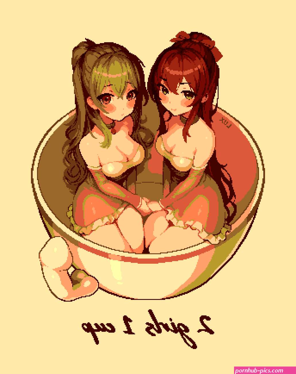 Lux on X: 2 girls 1 cup 14 colors.