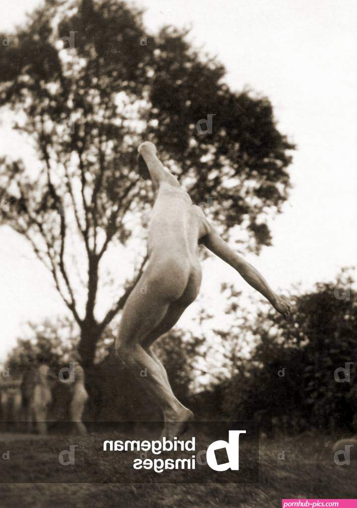Image of Naturist enjoying fresh air and freedom Freikrperkultur c.1930 bw photo by Riebicke Gerhard 1878-1957