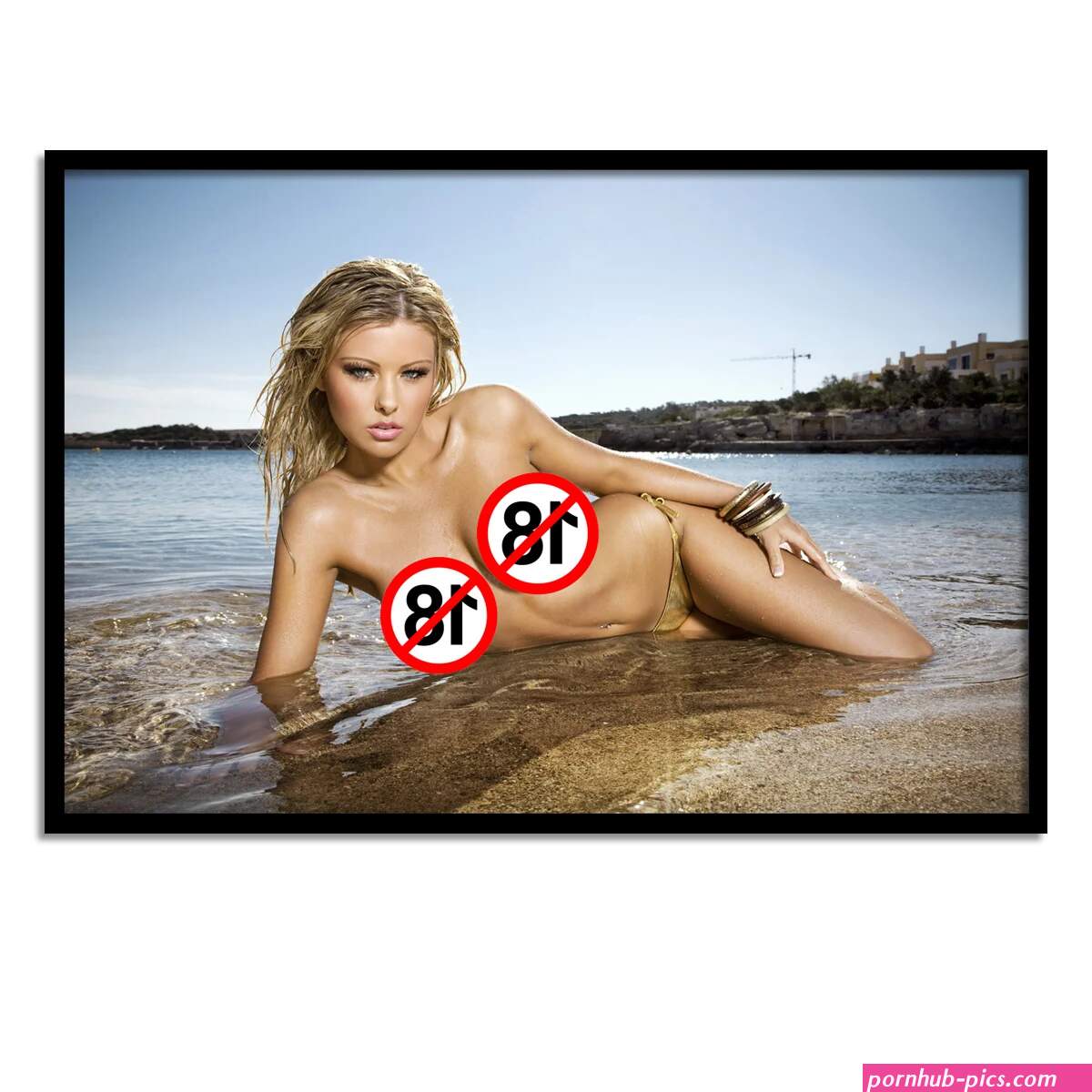 Erotic Model Topless Big Tits Sexy Blonde Beach Body Wet Nudes Paintings Wall Art Canvas Posters And Prints For Home Room Decor