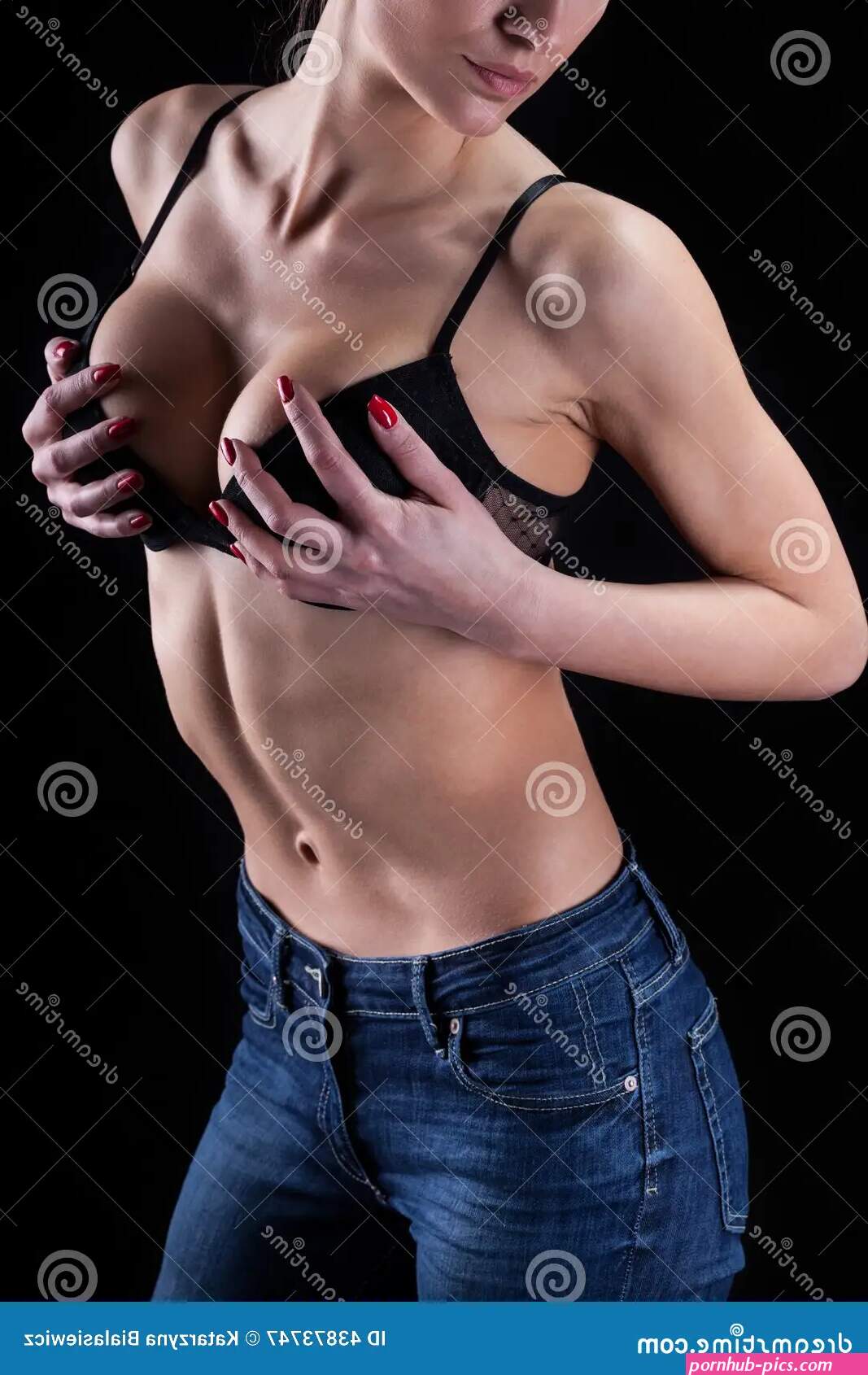 Pretty Hot Girl with Big Breast Stock Image