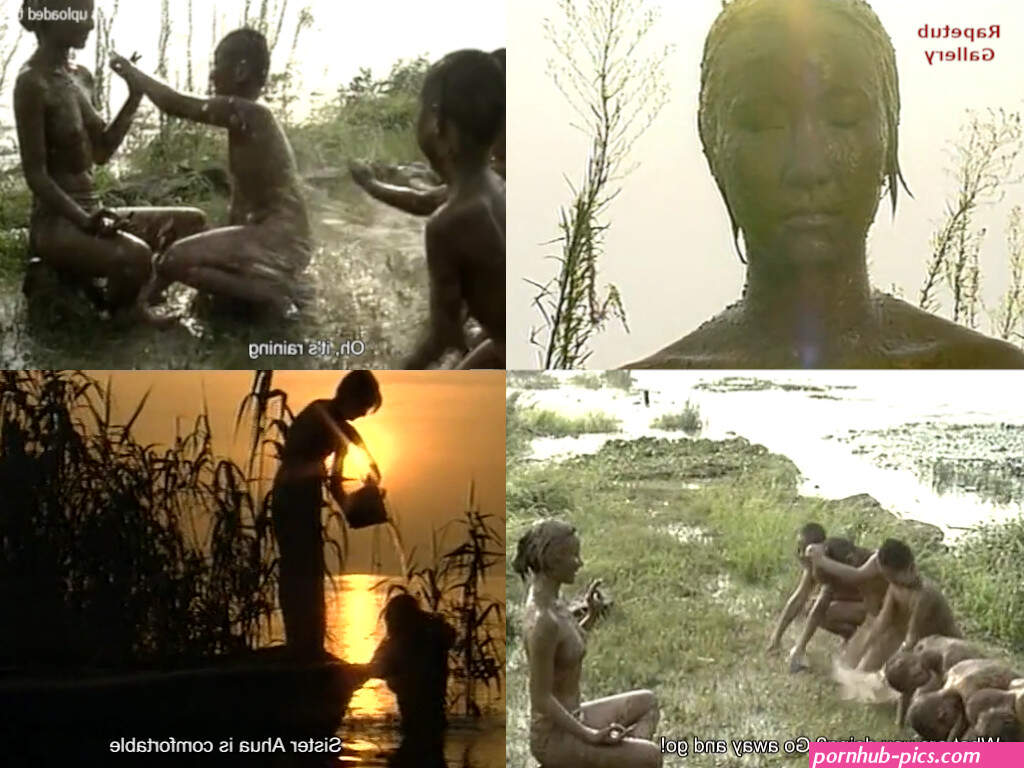 A village crazy woman shows her nudity