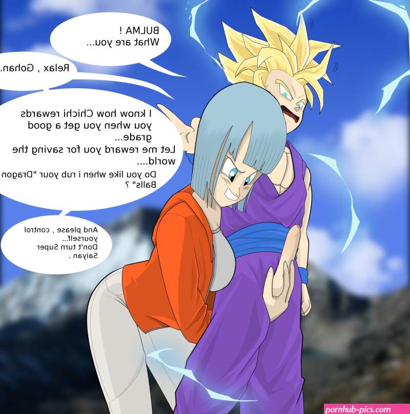 Gohan love when Bulma stroke dick
