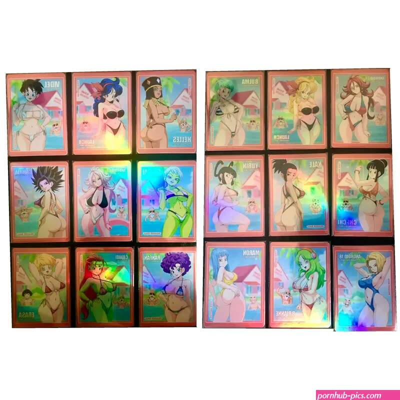 18pcsset Dragon Ball Bulma Chichi Android 18 ACG Sexy Nude Toys Hobbies Hobby Collectibles Game Collection Anime Cards