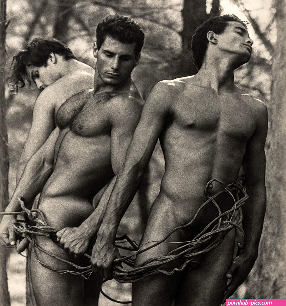 David Vance Untitled Three Nude Men with Rope