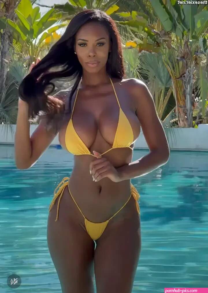 49 hot ebony babe in bikini perfect huge natural tits whb51
