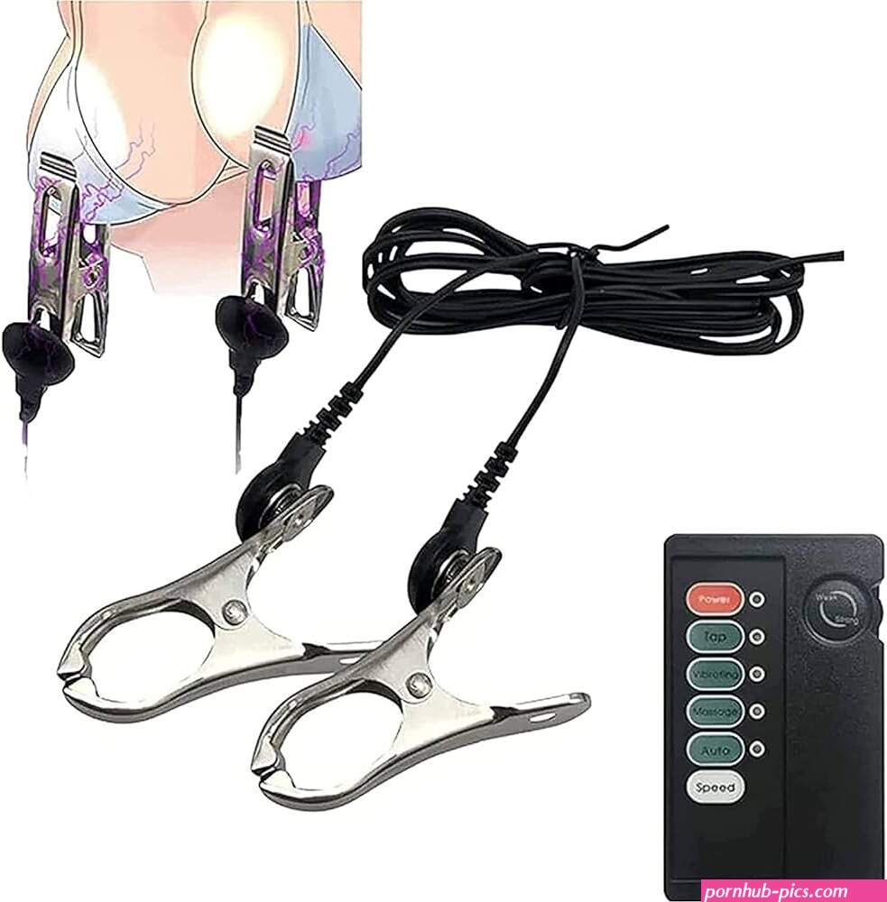 : Electric Shock Nipple Clamps Clip Adjustable Current Level Nipple Jewelry Non Piercing Suitable for Ladies Own Use and Flirting with Couples Adult Sex Toy B : Health Household