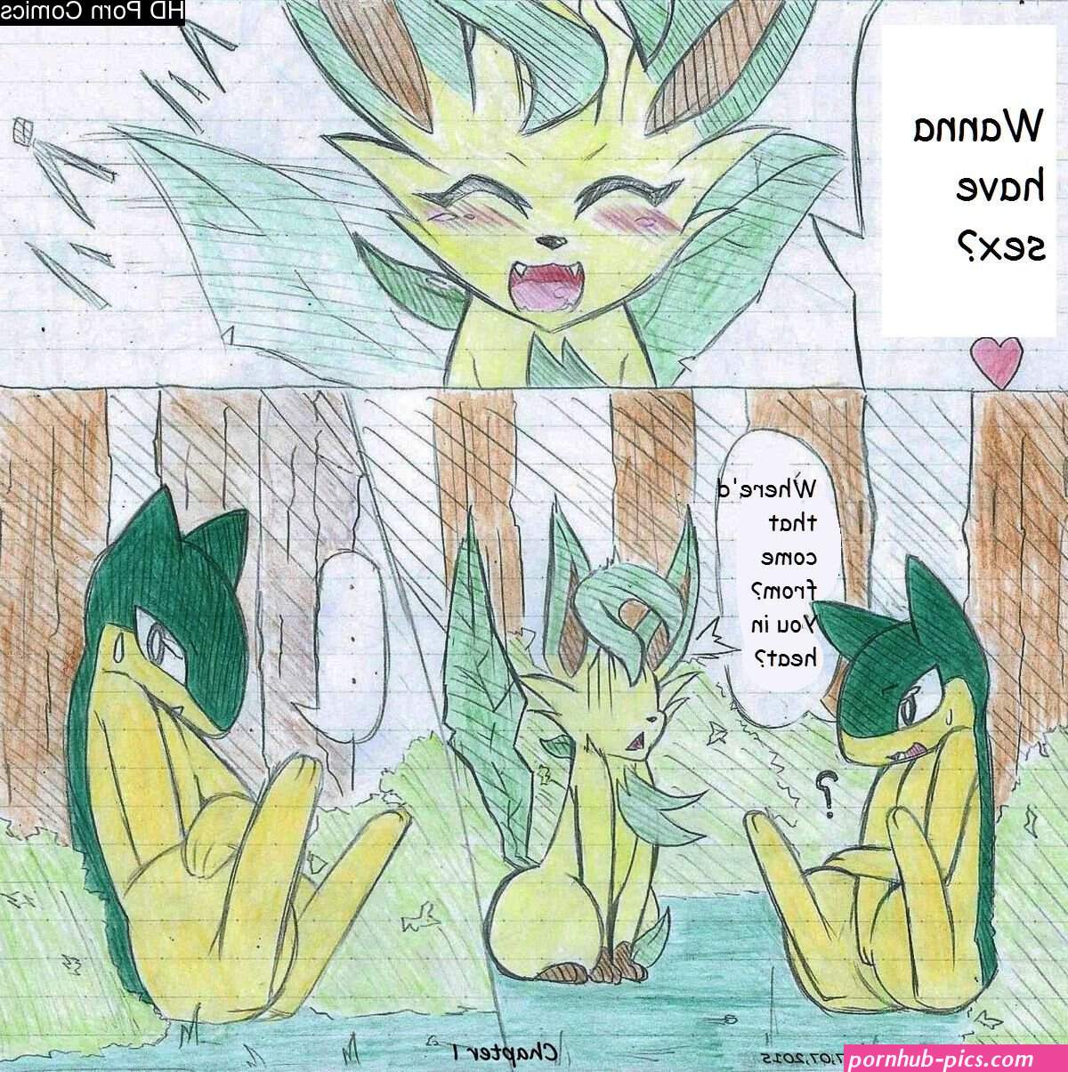 Leafeon X Quilava comic porn