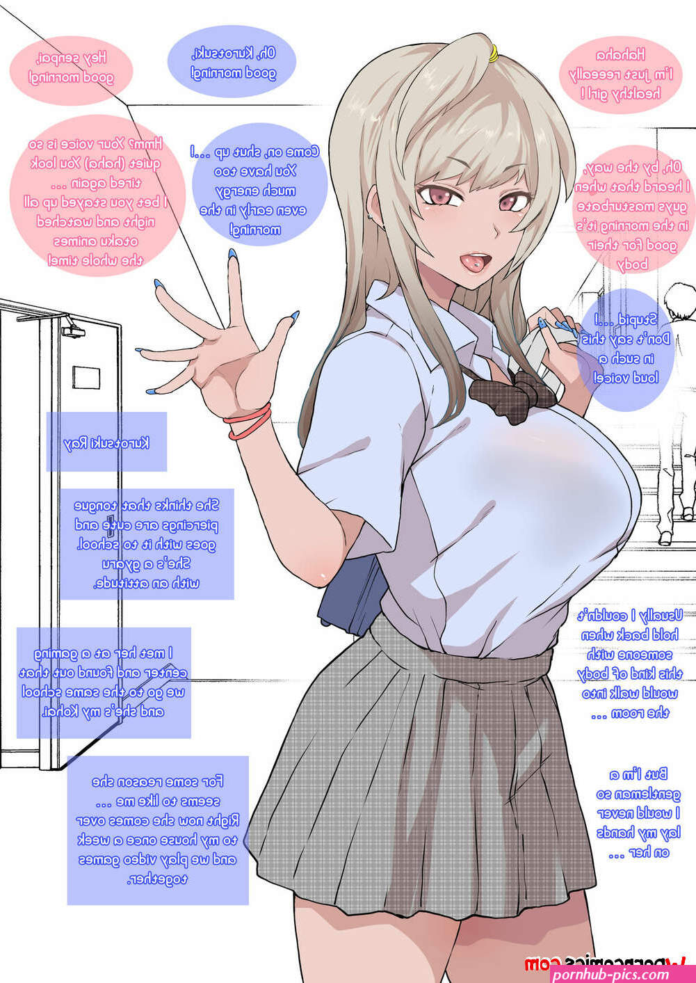 Porn comic Otaku no Boku to Iikanjidatta Kuro Gyaru Kouhai wo Netorareru Mini. Sex comic blonde decided to