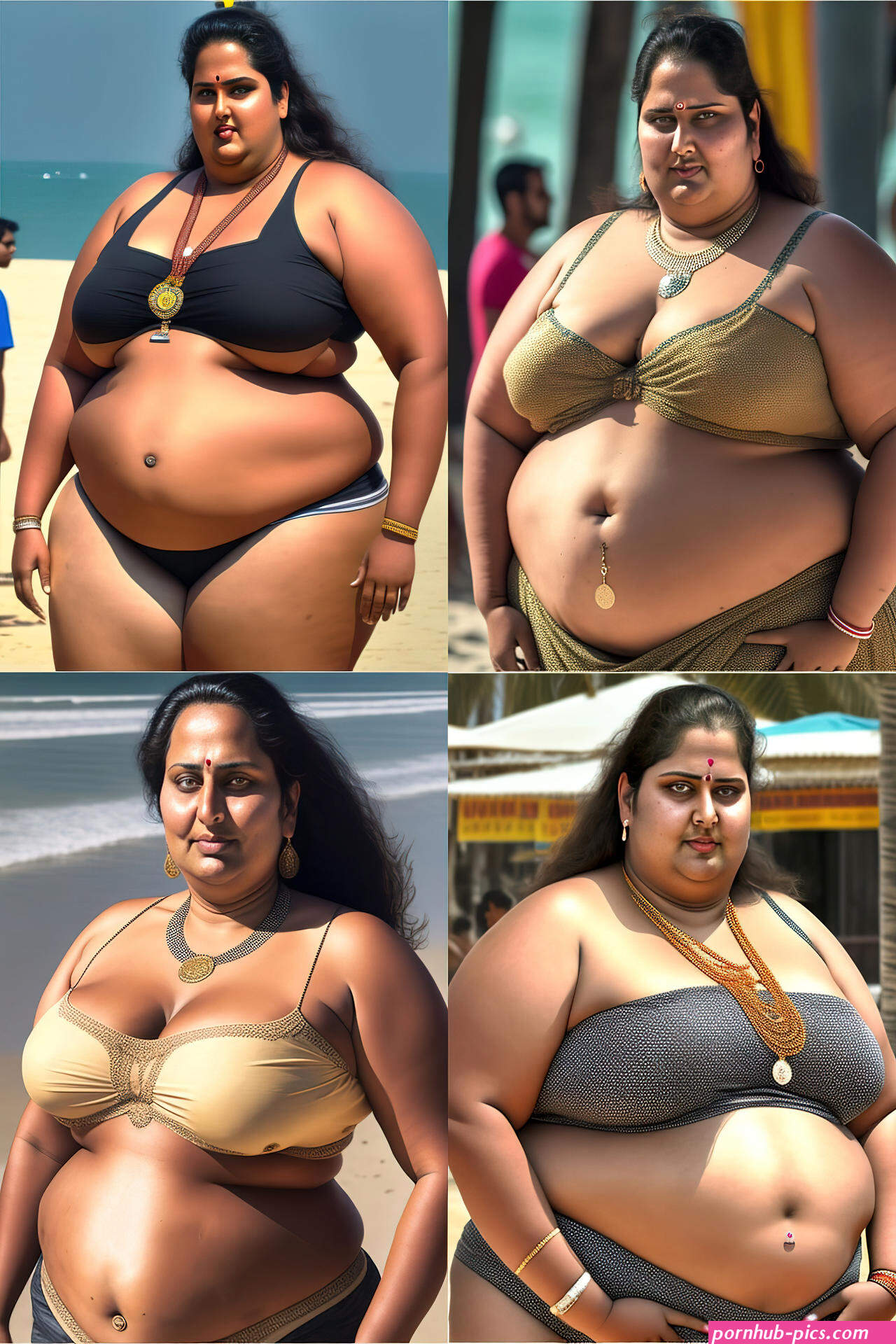 Big Belly South Indian Aunty in Bikin