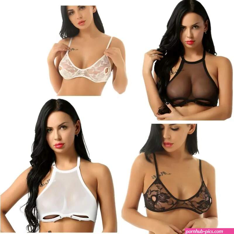 Women Sexy Bra See Through Tank Tops Sheer Nipple Bralette Wire-free Lingerie