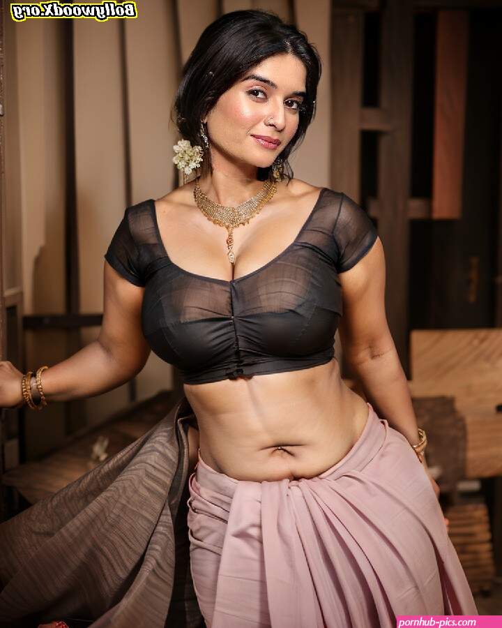 Bhavika Sharma Black Blouse Cleavage Navel Saree Drop Desi Fake