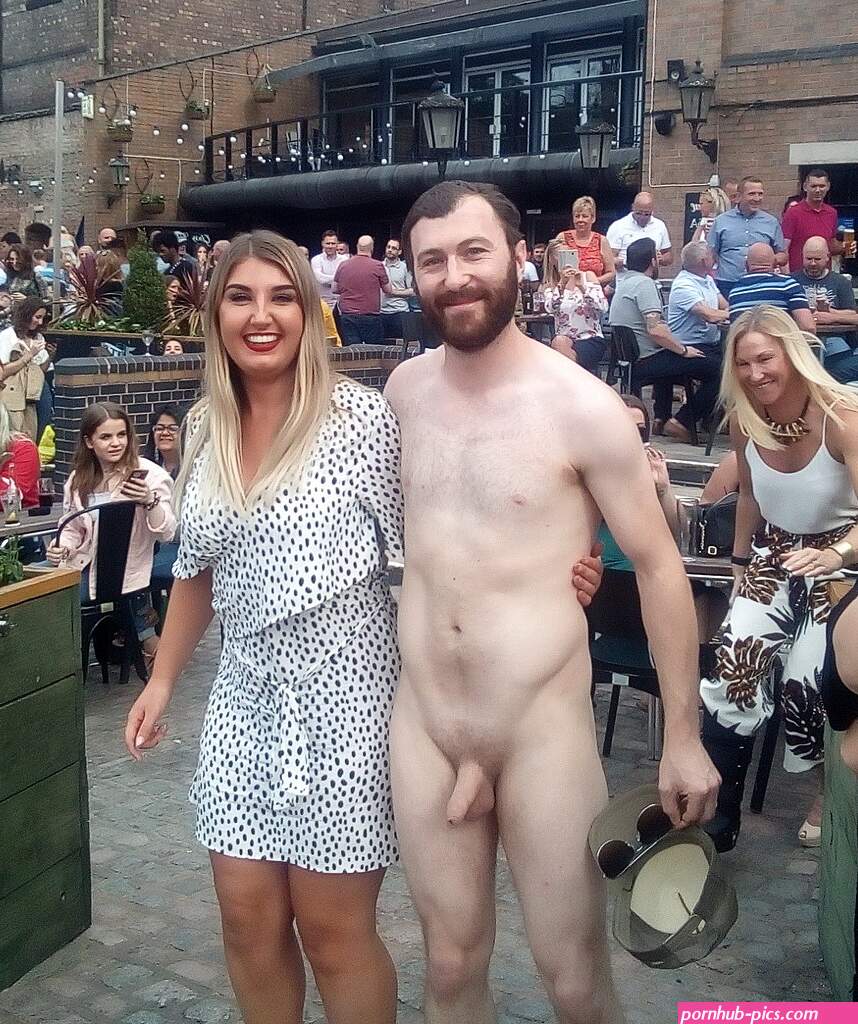 File:Naked male posing with girl in public.jpg