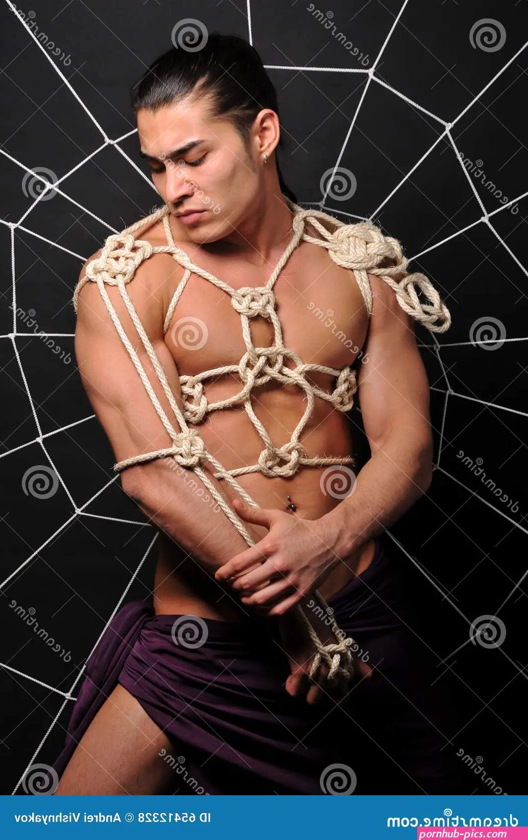 Male bondage stock photo. Image of rope strength shibari