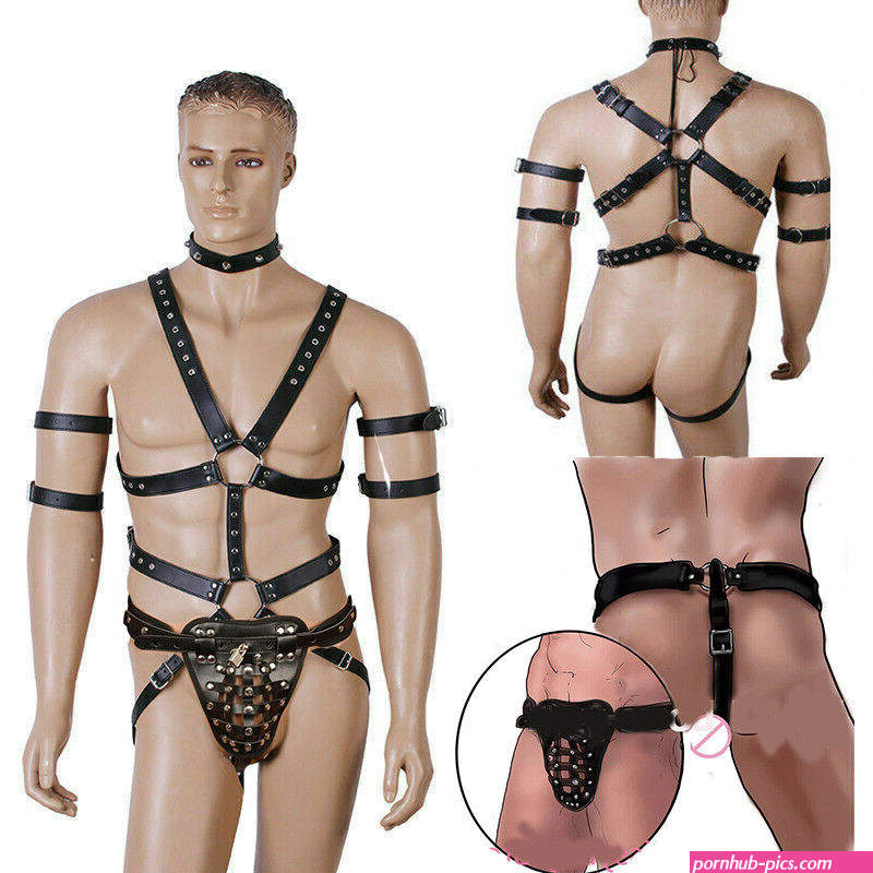 Men Sexy PU Leather Body Harness Straps Lingerie Underwear Clubwear Bondage BDSM