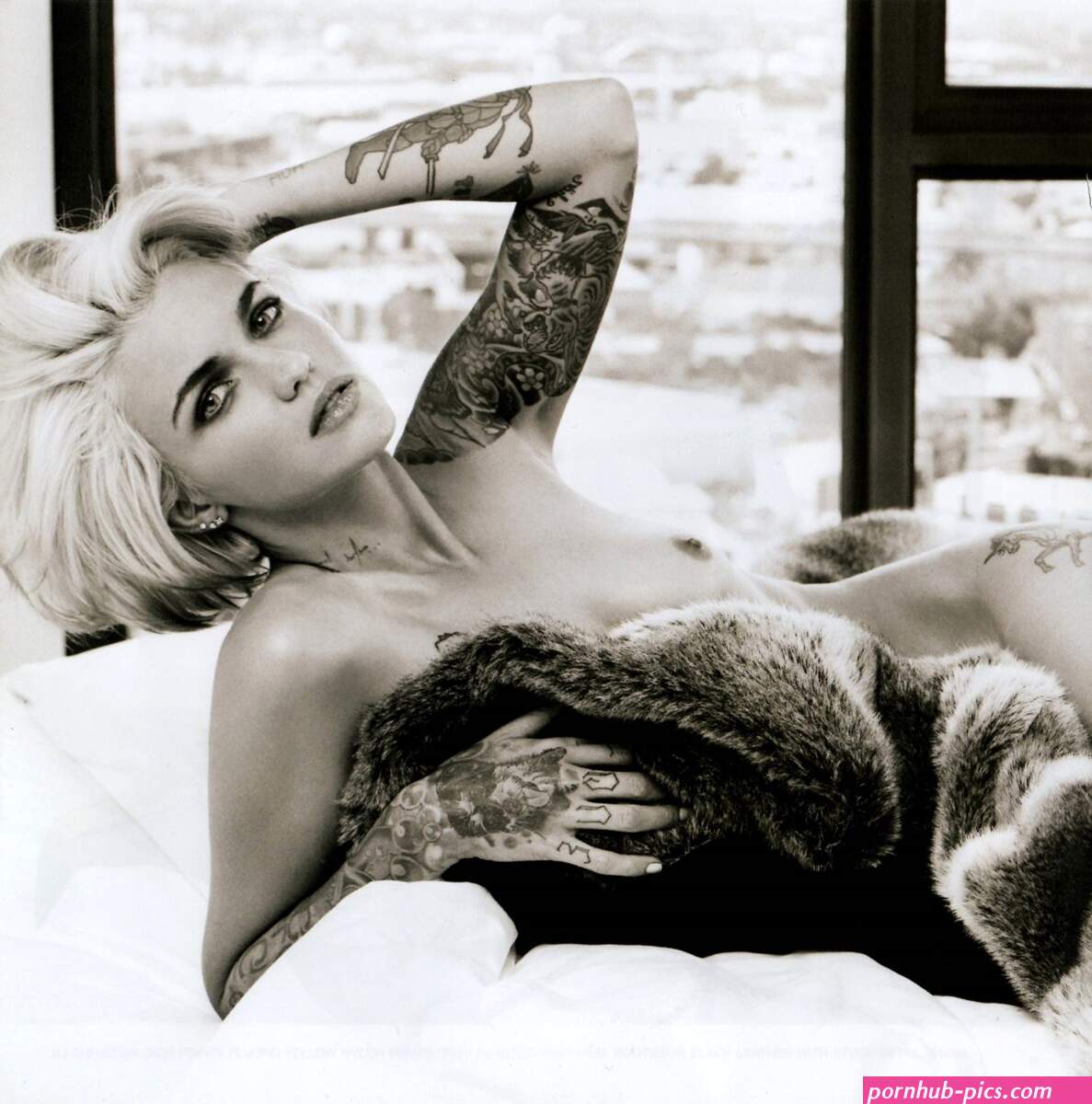 Ruby Rose nude photo shoots showing her naked tattooed body and boobs.. Rating 7.4010