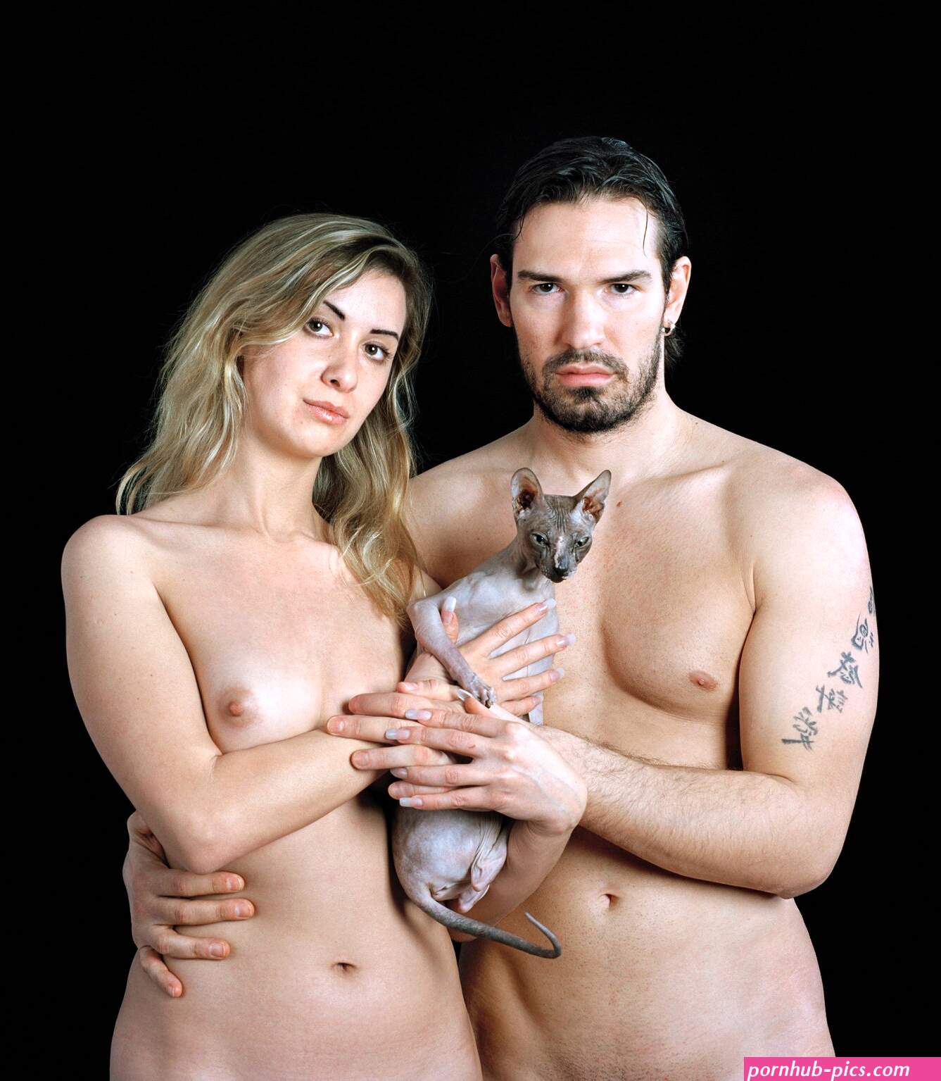 Untitled For a Definition of The Nude Series Couple w Cat