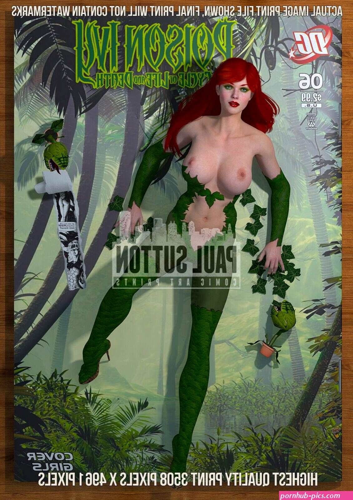 Poison Ivy SEXY Uma Thurman DC Comic Signed A3 Print Cover Girls Gotham Batman