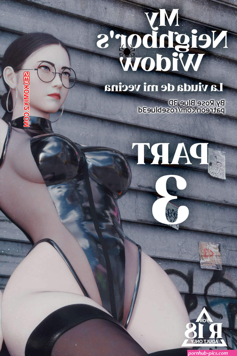 Comic porno La VIUDA de mi VECINA. Parte 3. Roseblue3D. cmico de sexo morena sexy y