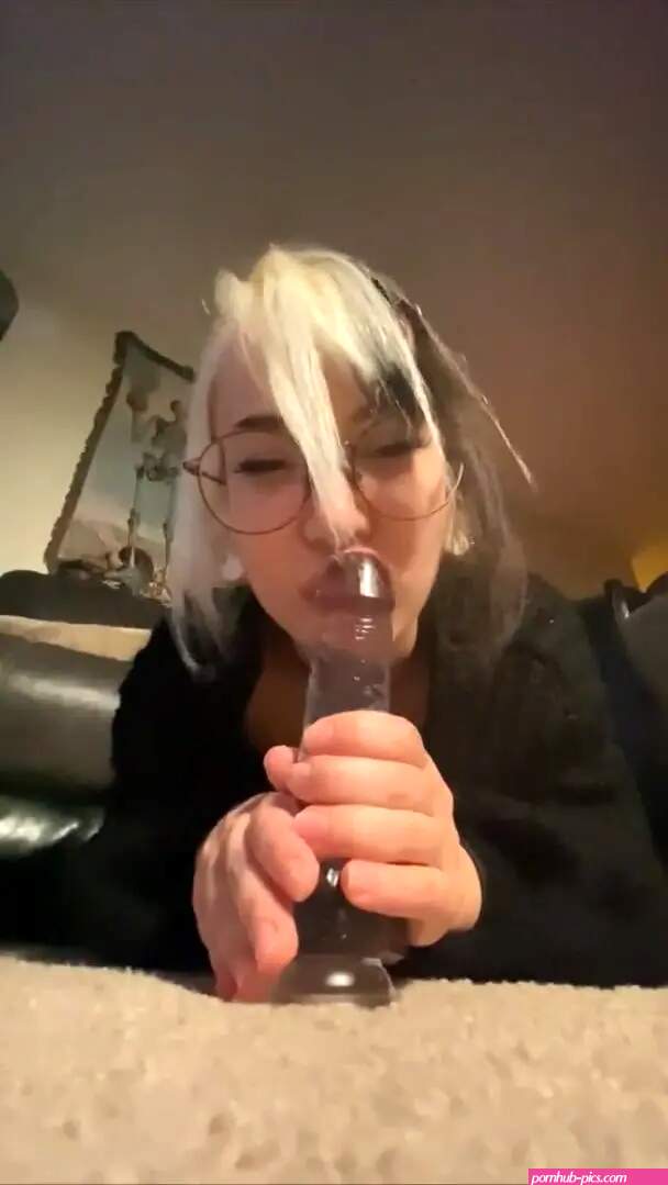 BigTittyGothEgg Glass Dildo Riding Porn Video