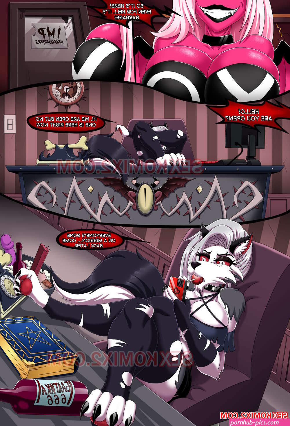 Porn comic Helluva Boss. Secretary at work. by sexkomix2.com. Sex comic the whole team
