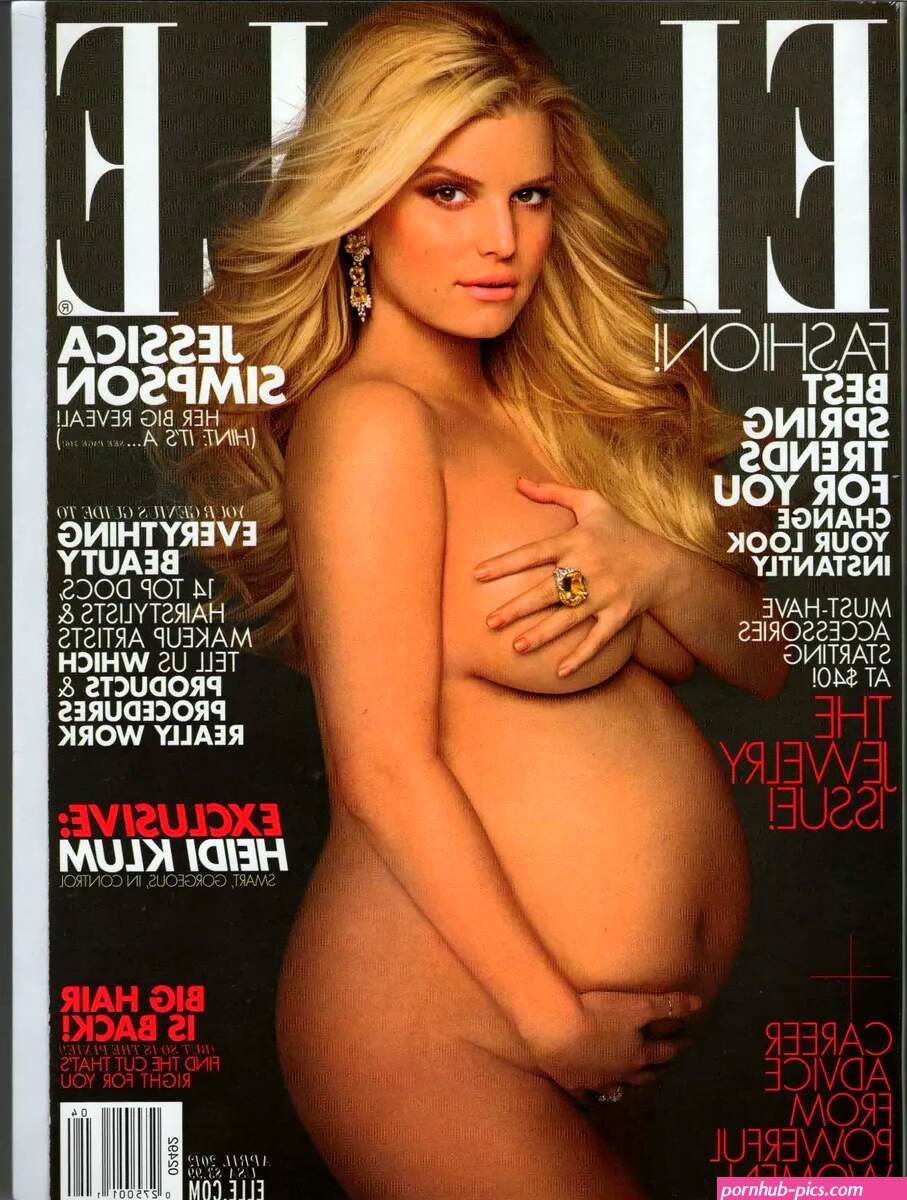 ELLE Jessica SimpsonPregnant and Nude APRIL 2012