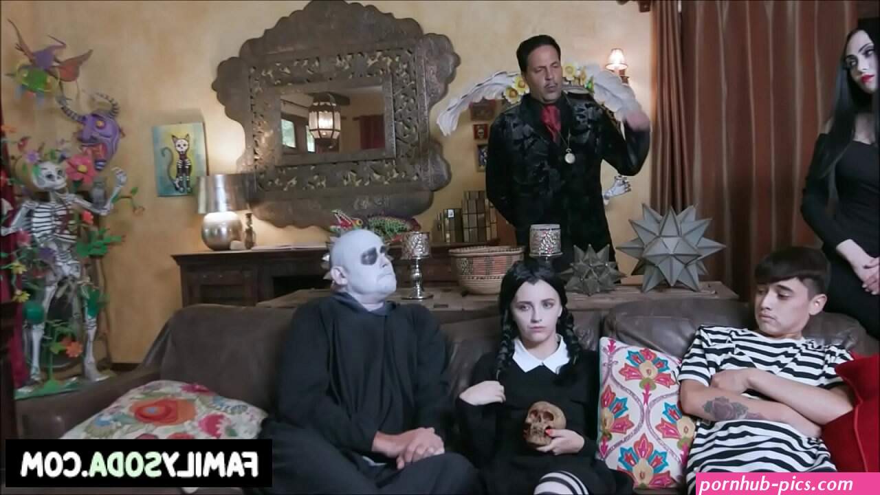 Adams family cosplayers having family orgy