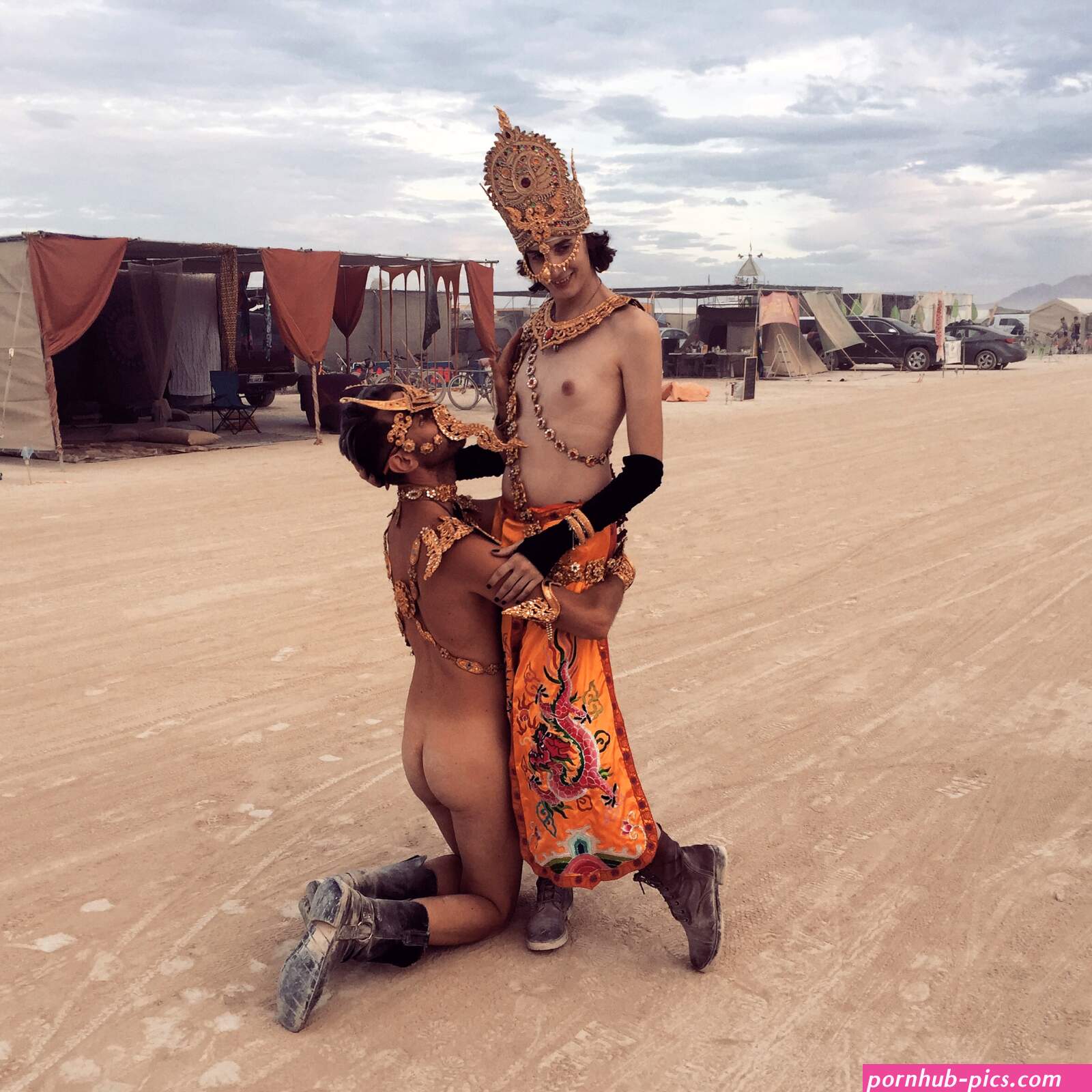 Golden nudes at burning man 1 by TheMaleNudeStock on DeviantArt