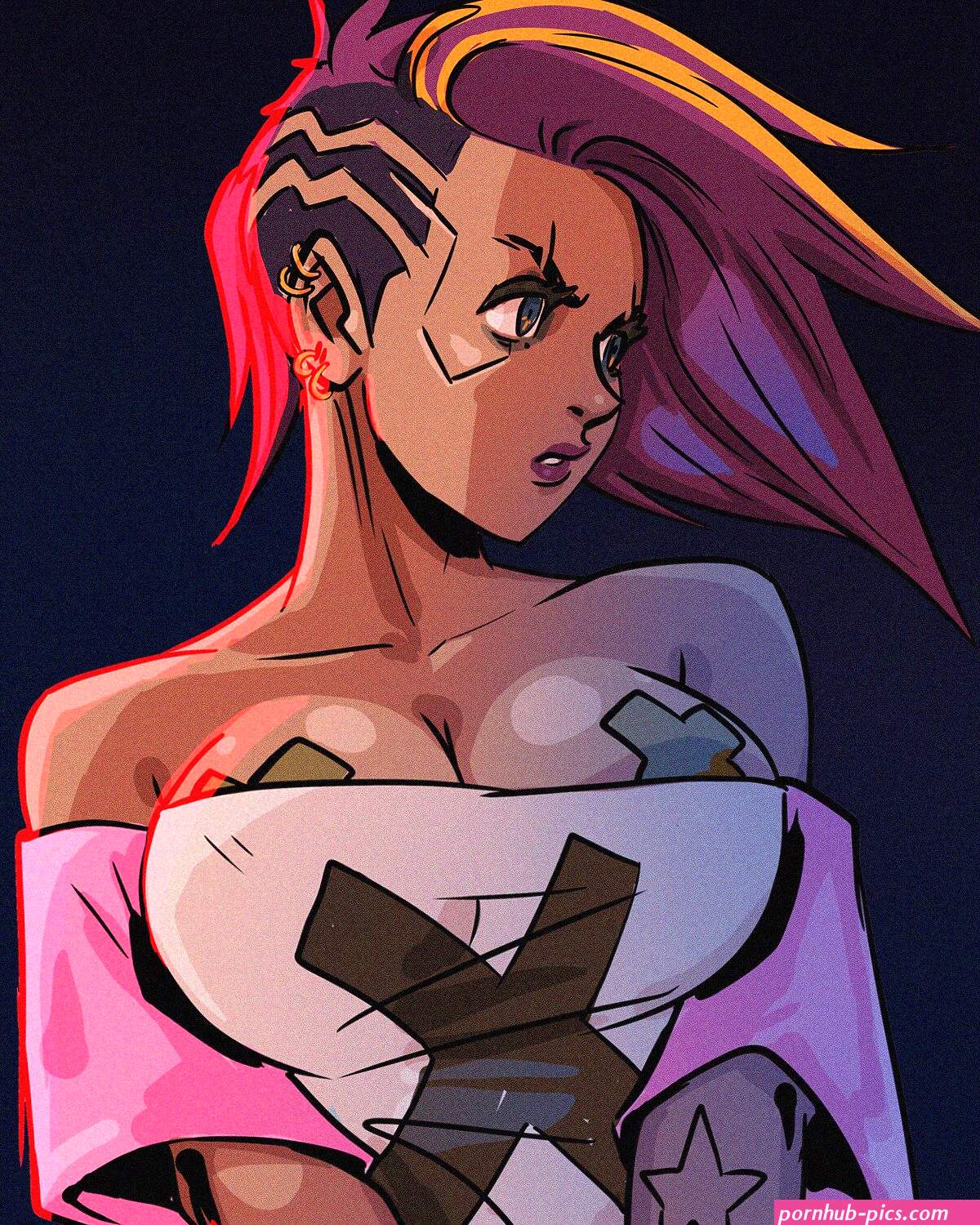 Lucy naked in cyberpunk