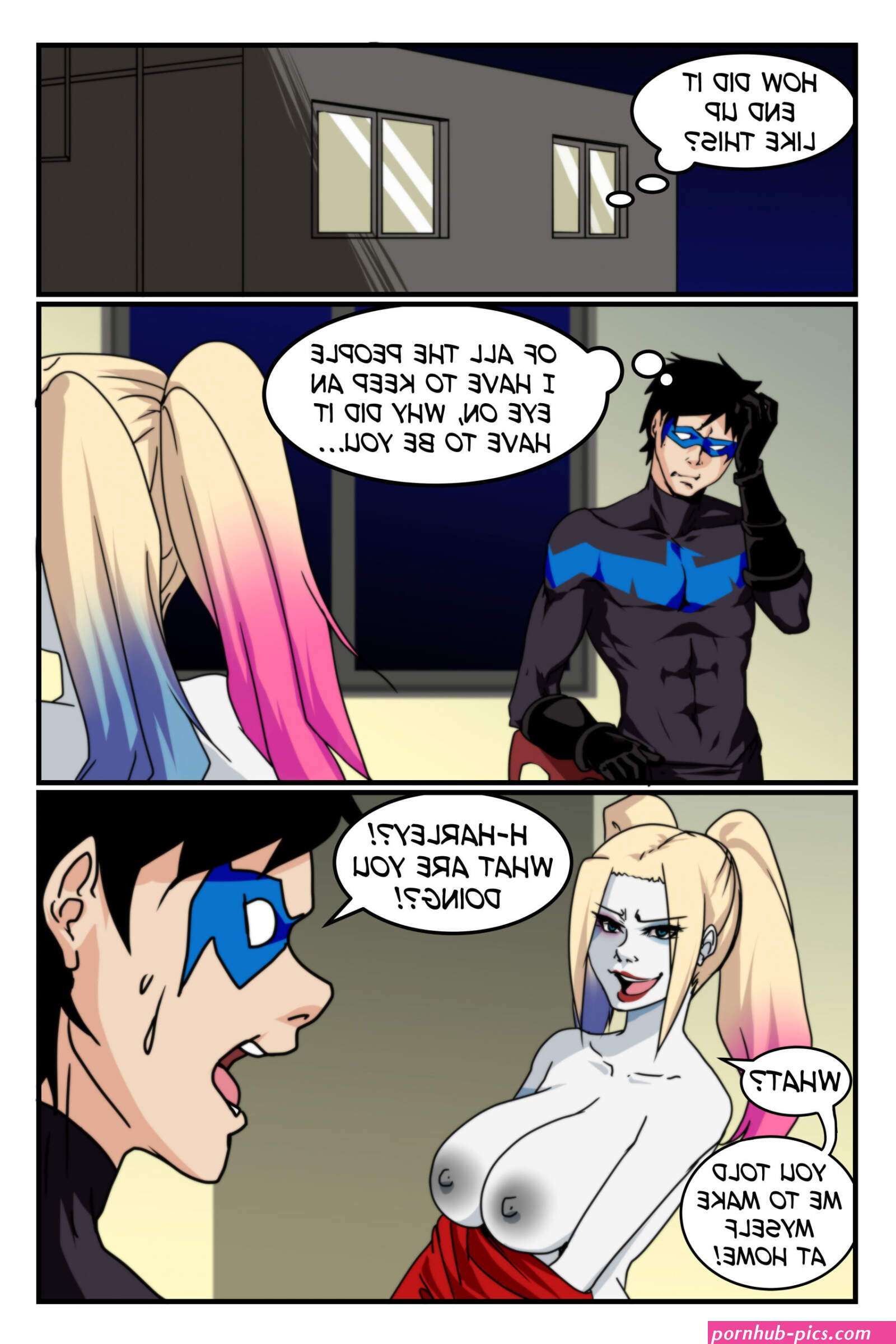 Dick N Harley Quinn Porn comic Rule 34 comic Cartoon porn comic