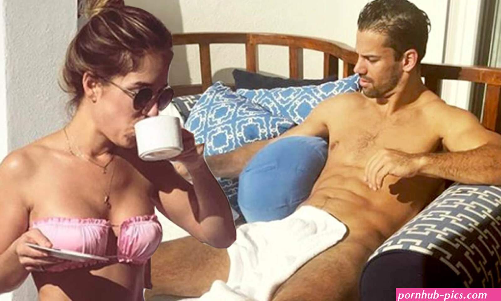 Jessie James Decker shares steamy nude snap of husband Eric Decker as she poses in a bikini